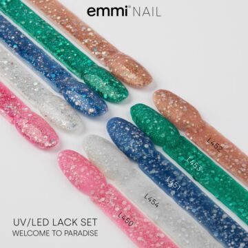 Shellac UV/LED lacquer 3D glitter set "Welcome to Paradise"