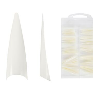 Emmi-Nail Stiletto tip box 100 pieces natural "long"