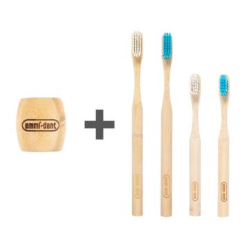 Emmi-dent bamboo holder + toothbrush of your choice