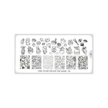MoYou-London Stamping Stencil Care Bears Magic 03