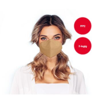 FFP2 respirator mask beige *1 piece*