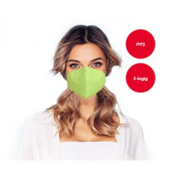 FFP2 respirator mask neon green *1 piece*