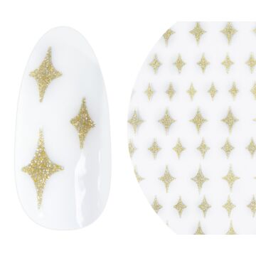 Emmi-Nail 3D Diamond Glitter Nail Sticker Gold TwinkleStar