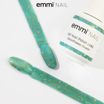 Emmi Shellac UV/LED lacquer Goldflakes Ocean -L486- 