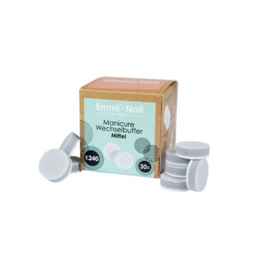 Emmi-Nail Manicure/Pedicure Interchangeable Buffer Medium 30 pcs -K240-