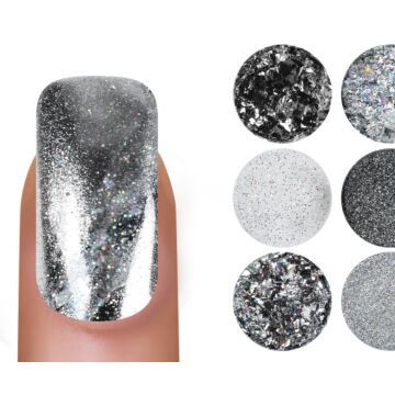 Emmi Nail Art Powder Set Silver