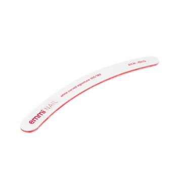 Ergonomic file white curved signature 100/180