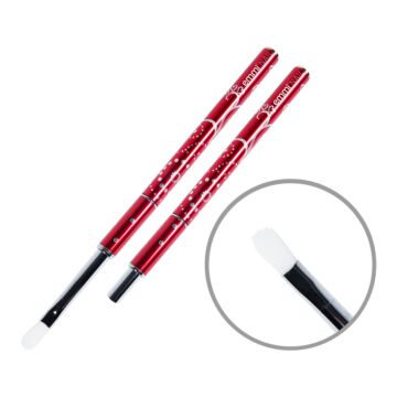 Rhinestone brush red size 4, oval