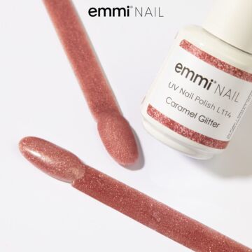 Emmi Shellac UV/LED lacquer Caramel Glitter -L114-