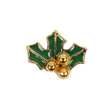 Nail charm mistletoe green