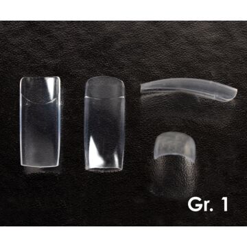 50 clear tip bag size 1