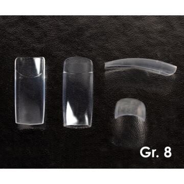 50 clear tip bag size 8
