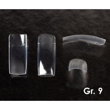 50 clear tip bag size 9