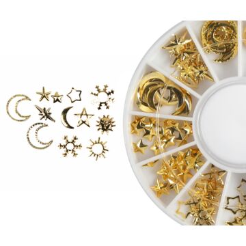 Emmi-Nail Nail Art Display Moon &amp; Stars gold 1