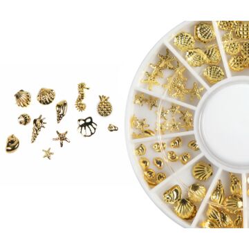 Emmi-Nail Nail Art Display Shells gold