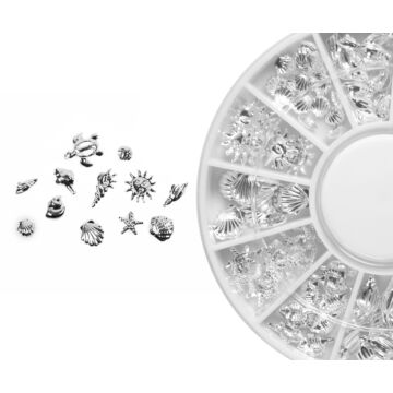 Emmi-Nail Nail Art Display Shells silver