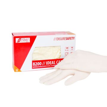 Latex gloves white size M