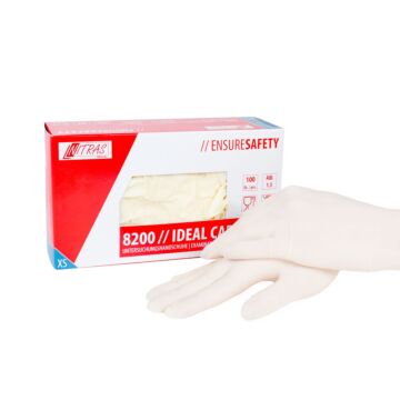 Latex gloves white size XS