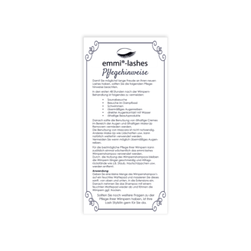 Emmi®-Lashes Flyer Care instructions 
