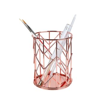 File &amp; brush holder rose gold