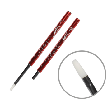 Rhinestone brush red size 4, straight