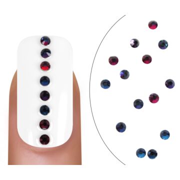 Emmi-Nail Rhinestone Rainbow Blue-Purple 1440 pcs.